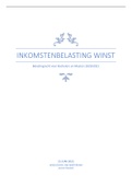 Samenvatting Inkomstenbelasting Winst; Belastingrecht