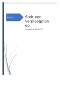 Stelt een verpleegplan op