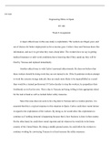 ET100   W8Assignment.docx  ET 100  Engineering Ethics in Spain  ET 100  Week 8 Assignment  A major ethical issue in this case study is exploitation. The workers are illegal, poor, and out of choices for better employment as far as income goes. Carlos™s bo