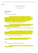 PRJ515 w7assignment2.docx  PRJ515  Project Management Essentials  Week 7 Assignment 2  Chapter16Case16.1  Part A  1.   How well is Scrum working?  The Scrum managed to keep all the team members self-motivated and havingpassion towards the Big Foot project