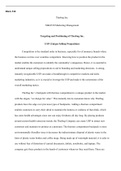 MKG530   W2Assignment.docx  MKG 530  Therbag Inc.   MKG530 Marketing Management  Targeting and Positioning of Therbag Inc.  USP (Unique Selling Proposition)  Competition is the standard order in business, especially for eCommerce brands where the business