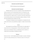 week  1  422  b.docx  CMGT 442  Information Systems Risk Management  CMGT/442 Information Systems Risk Management  Information Systems Risk Management  Information systems deals with all sorts of combination of thing to include hardware and software envir