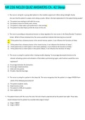 NR 226 NCLEX QUIZ ANSWERS Ch. 42 Sleep