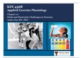 KIN 4368 Applied Exercise Physiology Chapter 10 Fluid and Electrolyte Challenges in Exercise Audra Day RN, PhD