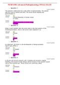 NURS 6501 Advanced Pathophysiology FINAL EXAM /Graded A