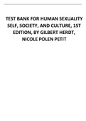 TEST BANK FOR HUMAN SEXUALITY SELF, SOCIETY, AND CULTURE, 1ST EDITION, BY GILBERT HERDT