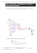 ECET 105 DIGITAL FUNDAMENTALS WEEK 4 HOMEWORK ANSWER,GRADED A.