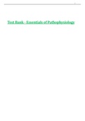 Test Bank - Essentials of Pathophysiology 4th Edition Porth 