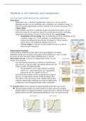 NEUROBIOLOGIE - Samenvatting boek + hoorcollege hoofdstuk 4 Ion channels and transporters