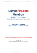 New and Recently Updated MuleSoft MCPA-Level-1 Dumps [2021]