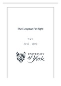 European Far Right UoY Year 3 FULL NOTES