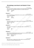 Microbiology LearnSmart Lab Module 07 Quiz