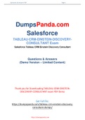 Newest and Authentic Salesforce Tableau-CRM-Einstein-Discovery-Consultant PDF Dumps [2021]