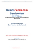 Newest and Authentic ServiceNow CIS-APM PDF Dumps [2021]