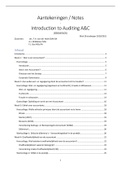 Aantekeningen Introducting to Auditing (EBB049A05) Bedrijfskunde/preMSc A&C