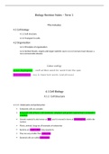 AQA GCSE Biology Notes for specification points 4.1 (Cell biology) and 4.2 (organisation)