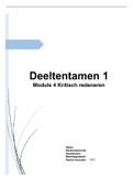 Deeltentamen 1 Module 4 HBO-V Hanze Groningen