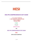 HESI PN COMPREHENSIVE EXIT EXAM (14 VERSIONS) / PN COMPREHENSIVE EXIT HESI EXAM (14 VERSIONS): LATEST 2021