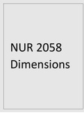 NUR 2058 DIMENSIONS OF NURSING FINAL EXAM