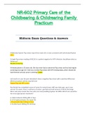 NR602 / NR-602 Midterm Exam Questions & Answers (Latest 2024/25): Primary Care of the Childbearing & Childrearing Family Practicum - Chamberlain