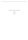 PSYCH 650 Research-Based Interventions for Schizophrenia_Psych 650 Week 6 Schizophrenia Paper.