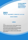 BNU1501 ASSIGNMENT 4 SEMESTER 1&2 OF 2021
