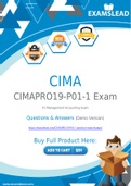 CIMA CIMAPRO19-P01-1 Dumps - Getting Ready For The CIMA CIMAPRO19-P01-1 Exam