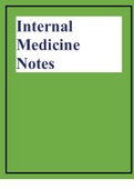 Internal Medicine Notes