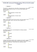 NURS 6501 Advanced Pathophysiology FINAL EXAM Graded A 2020