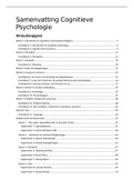 Complete samenvatting Cognitieve Psychologie (boek+college's+syllabus+joho)