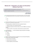 SEJPME II 202 Module 20 - Integration of Lethal and Nonlethal Actions Post Test answers