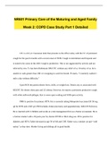 NR-601 Primary Care of the Maturing and Aged Family Week 2: COPD Case Study: Part 1