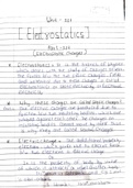 Complete Handwritten Notes of  Electrostatics Physics Class 12th(HBSE and CBSE)