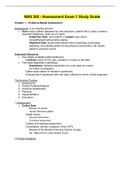 NSG 302 - Assessment Exam 1 Study Guide.