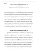 Affordable Care Act Essay.docx  BUSI 523  Affordable Care Act and the Implications on Health Care  Liberty University  BUSI 523: Financial Analysis and Decision Making in Health Care  Abstract  The U.S. is one of the richest nations in the world with the 