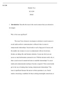 Module Two Progress One.docx  SCS 200  Module Two   SCS 200  SNHU   1.   Introduction: Describe the issue in the social sciences that you selected to investigate.  Why is the issue significant?  The issue I have chosen to investigate in relation to social