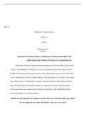 Milestone 1 patient history.docx    IHP-310  Milestone 1: Patient History  IHP-310  SNHU   Patient History Analysis  Summarize the patient history, explaining key patient demographics and family history that could be risk factors for common diseases.  Pat