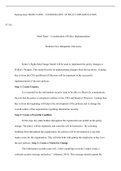 IT 335 Module 4 Short Paper.docx  Running head: SHORT PAPER “ CONSIDERATION  OF POLICY IMPLEMENTATION  IT 335:   Short Paper “ Consideration of Policy Implementation  Southern New Hampshire University  Kotters Eight-Step Change Model will be used to imple