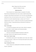 IT 335 Milestone 3.docx  IT 335:   Wilburs Widgets Security Policy Gap Analysis  Southern New Hampshire University  Implementation Plan  There are numerous ways to implement change in an organization. The textbook, Security Policies and Implementation Iss