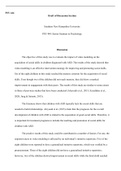 Draft of Discussion Section.docx    PSY 444  Draft of Discussion Section  Southern New Hampshire University PSY 444: Senior Seminar in Psychology   Discussion  The objective of this study was to evaluate the impact of video modeling on the acquisition of 