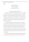 Concept Processes  2.docx  NR 283  Emphysema and Oxygenation  NR 283 - Pathophysiology   Chamberlain College of Nursing  Concept Process: Emphysema and Oxygenation  Emphysema is a type of COPD involving damage to the alveoli. Due to this, your body is una