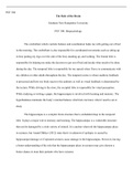 The Role of the Brain.docx  PSY 300  The Role of the Brain  Southern New Hampshire University  PSY 300: Biopsychology   The cerebellum which controls balance and coordination helps me with getting out of bed in the morning. The cerebellum is also responsi