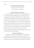 RUA Info Systems.docx  NR360  The Impact of Medication Errors in Healthcare    Chamberlain University College of Nursing  NR360: Information Systems in Healthcare  The Impact of Medication Errors in Healthcare  For numerous patients the most horrifying pa