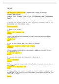 NR 602 MIDTERM EXAM 2021.docx  NR 602  NR 602 MIDTERM EXAM, Chamberlain College of Nursing  Course Code: NR602  Course Title: Primary Care of the Childbearing and Childrearing Family  1.  Role-play  with  equipment  during  the  course  of  a  physical  e