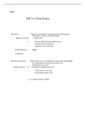 NR 511Final Exam.docx  NR511             NR 511 Final Exam  Question 1:                          The most cost-eï¬€ective screening test for determining HIV status is which  of the following?  Student Answer:             Western blot  Enzyme-linked immuno