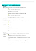 ANATOMY BSC 2346-Final Exam with 100% Correct Responses