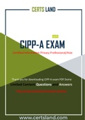 (100% Actual) Exam IAPP CIPP-A New Real Dumps