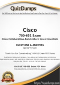 700-651 Dumps - Way To Success In Real Cisco 700-651 Exam