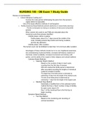 NURSING 105 - OB Exam 1 Study Guide.