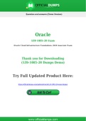 1Z0-1085-20 Dumps - Pass with Latest Oracle 1Z0-1085-20 Exam Dumps